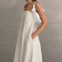 Nouvelle Collection : Robes Longues Décontractées en Lin et Coton pour Femme – Modèle Simple et Élégant, Sans Manches, Style Bustier