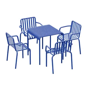 Conjunto de mesa e cadeiras para jardim ao ar livre, bancos para pátio, lazer, mesa de lazer moderna e simples para pátio ao ar livre, mesa de café e chá