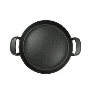 Poêle à frire ronde en fonte noire de 30 cm (12 pouces) avec double poignée, antiadhésive, pour extérieur, compatible four et cuisinière à gaz/induction - Product Image 3