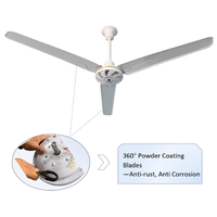 80W 3-Blatt 56-Zoll AC-Motor Metall-Deckenventilator Langlebig Starker Wind Geräuscharmer Betrieb Energiesparende Klasse A Energieeffizienz für den Hausgebrauch