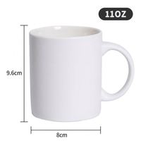 Meilleure vente 11oz Sublimation impression vierge tasse en céramique tasse écologique en porcelaine de qualité alimentaire cadeau tasse à café à sublimer