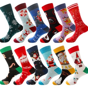 Chaussettes de Noël amusantes pour hommes, motif renne, Père Noël, neige, cadeau pour <span class=keywords><strong>homme</strong></span>, chaussettes de Noël imprimées, colorées et festives pour hommes - Product Image 2