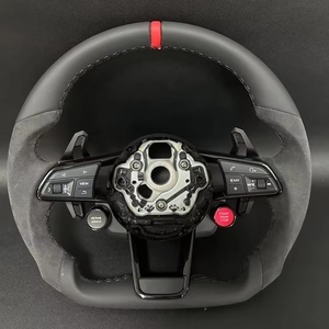 Volant en cuir Alcantara complet avec bouton de démarrage <span class=keywords><strong>S</strong></span>-<span class=keywords><strong>Line</strong></span> pour Audi R8 TTRS C6 C7 S7 S4 A4 B8 RS3 SQ5 S5 B9 A6 C8 <span class=keywords><strong>A3</strong></span> - Product Image 2