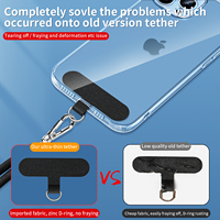 Attache Durable Universelle en Tissu Oxford avec Coussinet Anti-Perte et Clip Arrière Personnalisable pour Téléphones Portables
