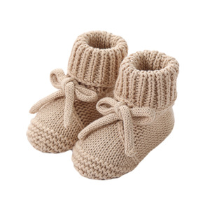 Ins for New Baby Cute Bow-Knot Knitted Sweat-Absorbent Spandex/Cotton Walking <strong>Shoes</strong> 0-3m <strong>Crawling</strong> Socks - Product Image 6