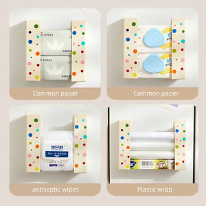 Wall Mounted Non Perforated Tissue <b>Box</b> Paper Holder Magnetic <b>Kitchen</b> Garbage Bag <b>Storage</b> Rack Towel <b>Storage</b> Container - Product Image 3