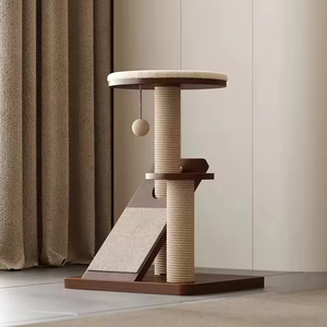 Natuurlijke houten uniek ontworpen kattenboom met duurzame sisal krabpaal, kattenhuis, kattenmeubilair, luxe cadeau voor dierenliefhebbers - Product Image 3