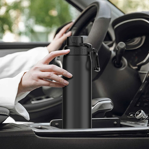 750ml Double Wall Leakproof Stainless Steel Vacuum <b>Flask</b> Large Sport Matte Water <b>Bottle</b> Portable Logo Design Running Hot Cold - Product Image 1