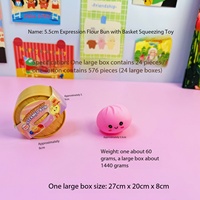 Prêt à expédier en gros : Jouet Squishy anti-stress en forme de mini-bao bao simulé 5.5, modèle alimentaire, prix de gros, livraison rapide