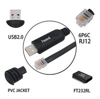 Câble série APC 940-0144b Câble de console USB vers RJ12 pour compteur et commutateur APC PDU AP78xx,AP79xx,AP86xx,AP88xx,AP89xx(6FT/1.8M)