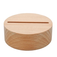 Lampe de nuit LED 3D moderne, créative, en bois, pour chambre à coucher, salon, base de lampe DIY, fonctionne avec USB/piles, à intensité variable/Zigbee