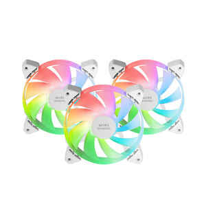 Mars-Kit de 3 ventiladores ultrasilentes ARGB, 3 ventiladores FDB de 120mm y 360o, iluminación sin marco, 3 en 1, Enfriador de líquido de 3 pines - Product Image 1