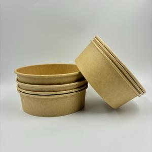 Échantillon Gratuit – Bol à Salade Jetable Recyclable, Assiette en Papier Qualité Alimentaire, Bol Rond en Papier Kraft pour Aliments, Tasse à Soupe en Papier pour Chocolat - Product Image 3