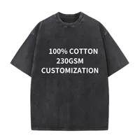 T-shirts vierges YINCH 100 % coton de haute qualité, tissu 230 GSM, décontractés, tendance, coupe oversize, impression personnalisée, logo vintage, pour hommes