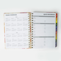 2024 2026 cahier d'agenda d'auto-soins en spirale imprimé personnalisé planificateur quotidien Agenda mensuel Journal d'entraînement bien-être pour les étudiants
