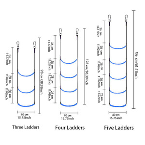 Échelle de bateau gonflable pliable en nylon avec crochets en acier inoxydable, échelle latérale pour yacht, échelle de kayak RT-1 - Product Image 4