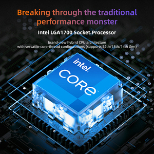 Mini-werkstation B760 moederbord DDR5 dubbele M.2 SSD-slots M.2 WiFi-slot DP USB <span class=keywords><strong>3.2</strong></span> Type-C desktop compacte werkstationcomputer - Product Image 2