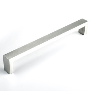 Furniture Hardware Accessories Stainless Steel Cabinet Handle Home Improvement Wardrobe Hollow Handle <strong>square</strong> Tube Silver Handle - Product Image 3