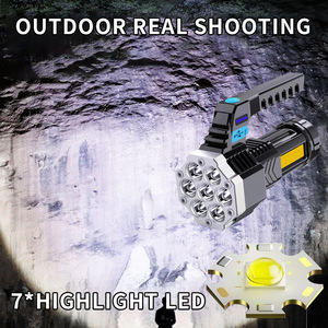 ไฟฉาย LED แบบพกพา รุ่นใหม่ COB เจ็ดแกน แสงแรงพิเศษ สว่างมาก ตัวเครื่อง ABS ชาร์จผ่าน USB ได้ ไฟฉายยุทธวิธี - Product Image 3