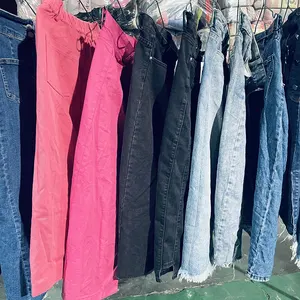 Wholesale Used clothes Women's Clothing A Grade Used denim skirt long denim skirt second hand clothing bales