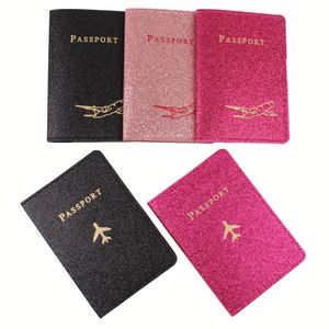 Elegante Funda de Piel Sintética para Pasaporte y Tarjeta de Vacunación, Decoración con Letras, Impermeable, 5 en 1, Universal, para Mujer/Hombre - Product Image 1