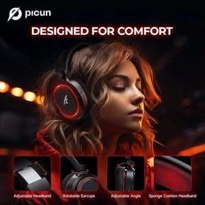 Casque de jeu sans fil Picun G2 Virtual 7.1 avec éclairage RGB, faible latence, 2,4 GHz, réduction active du bruit, <span class=keywords><strong>IPX6</strong></span>, dynamique - Product Image 6