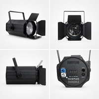 Projecteur LED COB Zoom 200W DMX512 IP20 à indice de rendu des couleurs élevé pour éclairage de scène, idéal pour les salles de conférence et studios