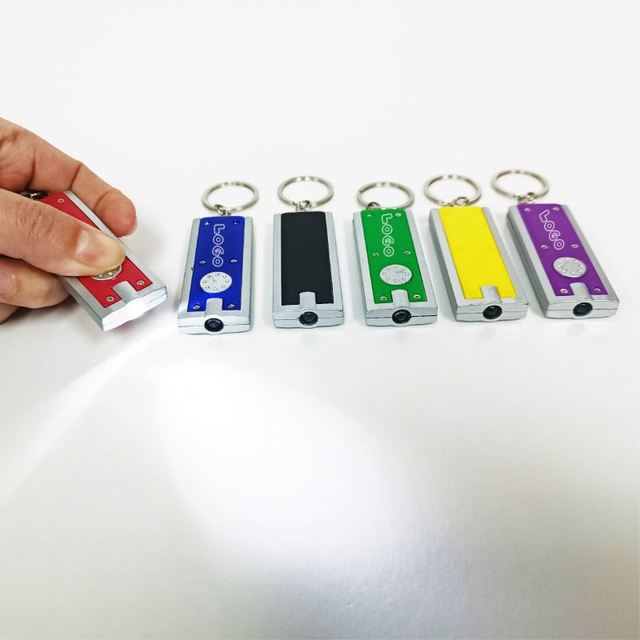 Print Logo Mini Torch Lights With Battery Small Powerful Led Torch Mini Flat Pocket Led Flashlight