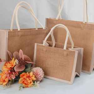 ถุงผ้าปอสำหรับผู้หญิงกระเป๋าช้อปปิ้งผ้าปอกระเจารีไซเคิลของขวัญส่งเสริมการขายพิมพ์แบบกำหนดเองใช้ในชีวิตประจำวัน - Product Image 6