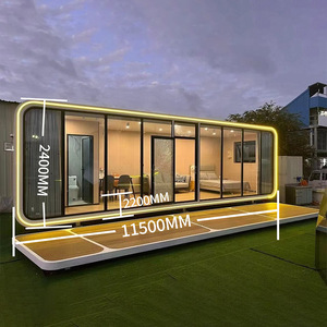 Módulo de Oficina Moderno en Contenedor, Diseño Rectangular, Exterior Blanco con Paneles Marrones y Ventanas de Vidrio para Uso en Exteriores - Product Image 3