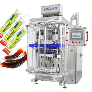Automatic vertical 4 lane 8 lane fruit juice ice candy packing machine stick pack fruit jelly packing machine
