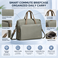 Sac fourre-tout de luxe OEM pour ordinateur portable, mallette résistante à l'eau avec bandoulière détachable et compartiments multiples pour le bureau et les voyages