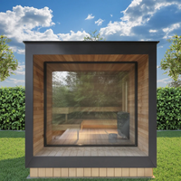 Sauna extérieur moderne en bois massif, imperméable et électrique, pour utilisation au bord de la piscine, dans un spa ou dans un parc
