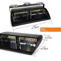 Luz de advertencia de emergencia para parabrisas de coche, 16 LED, 12V, estilo de barra de paso, lámpara de señal de alarma, Flash Dash, 5 modelos
