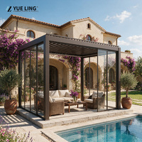 Pergola en aluminium à toit à lamelles imperméable, sur mesure pour les constructeurs et les entrepreneurs en bâtiment, pergola de terrasse extérieure