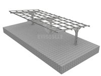 Système de montage de carport solaire KINGSOLAR avec option d'éclairage LED pour le stationnement nocturne, CE ISO, fabrication directe d'usine