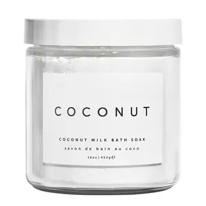 Private Label Organic Soothing & Calming Dead Sea Bath Salt Spa Coconut Milk Bath Soak OEM Relax Healing Moisturizing Nourishing