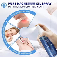 Spray d'huile de magnésium pur pour booster l'énergie, équilibrer les hormones, soulager les douleurs et le stress, réduire les odeurs corporelles avec une odeur douce