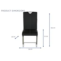 CHAISE DE STANDING EN PU NOIR 45x59x102