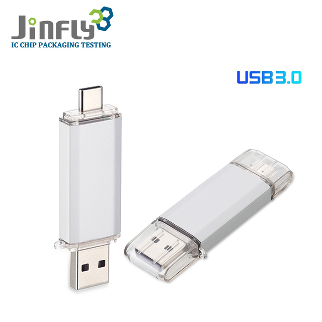 100% Genuine Original 2-in-1 OTG USB 3.0 Type-C Flash Drive 16GB/32GB/64GB/128GB Plastic High-Speed