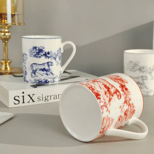 European 2024 New Jungle Tiger Series Ceramic <b>Mug</b> Gift <b>Box</b> Fresh Ins Style Coffee Cup - Product Image 6