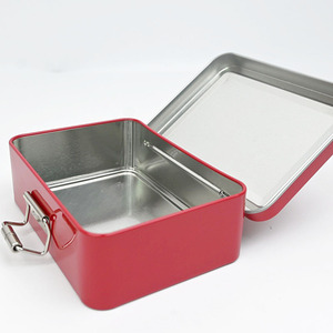 Ready Stock Colorful Rectangular Hinged Clasp Tinplate <b>Box</b> <b>Empty</b> Metal Storage Tin Can For Snack Biscuit Holiday <b>Gift</b> Packing - Product Image 4