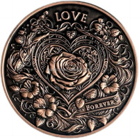 Vente en gros d'usine pièce de monnaie rose gravable 3D personnalisée métal antique or argent bronze pièce souvenir