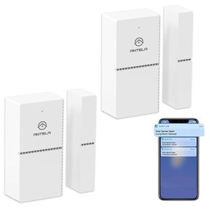 Sensore per Porte e Finestre Antela Wi-Fi a Batteria, Controllo tramite App, Sicurezza Domestica Intelligente, Bianco - Product Image 1