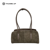 Sacs à bandoulière pour femmes en cuir véritable mat tendance et luxueux THUMBS-UP, avec fermeture éclair, pour filles