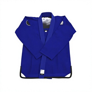 Kimono de Jiu Jitsu Brasileño Azul Profesional Personalizado con Parches Bordados, Uniforme de Primera Calidad con Tejido Perla - Product Image 1