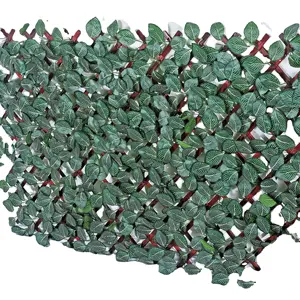 Edera realistica protezione della Privacy finta foglia con fiori resistente reticolo di conifera artificiale recinzione per giardino esterno