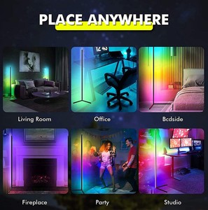 <b>Corner</b> Standing Bedroom <b>LED</b> Bedside Decoration Living Room Art Decor Remote Indoor Party Stand <b>Lighting</b> RGB Floor Lamp - Product Image 4