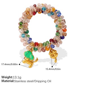 Accessoires <span class=keywords><strong>de</strong></span> mode pour cheveux : Élastiques à queue <span class=keywords><strong>de</strong></span> <span class=keywords><strong>cheval</strong></span>, bracelets en plastique colorés, chouchous DIY à motifs fruités, empilables, pour enfants, collection été fraîche - Product Image 4