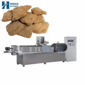 Automatic tvp tsp soya meat nuggets processing line vegan soy curls manufacturing extruder machine